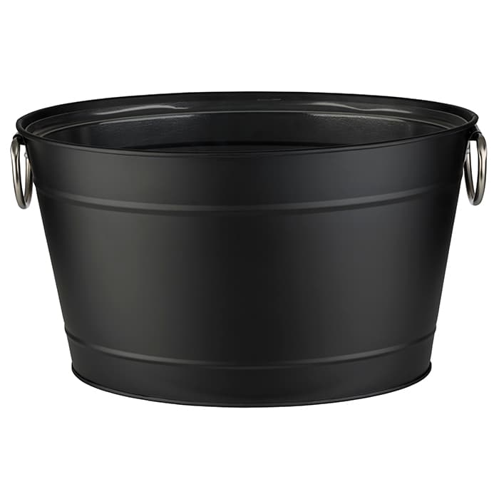 Tin beverage tub fekete 40 x 28 cm, m: 22 cm