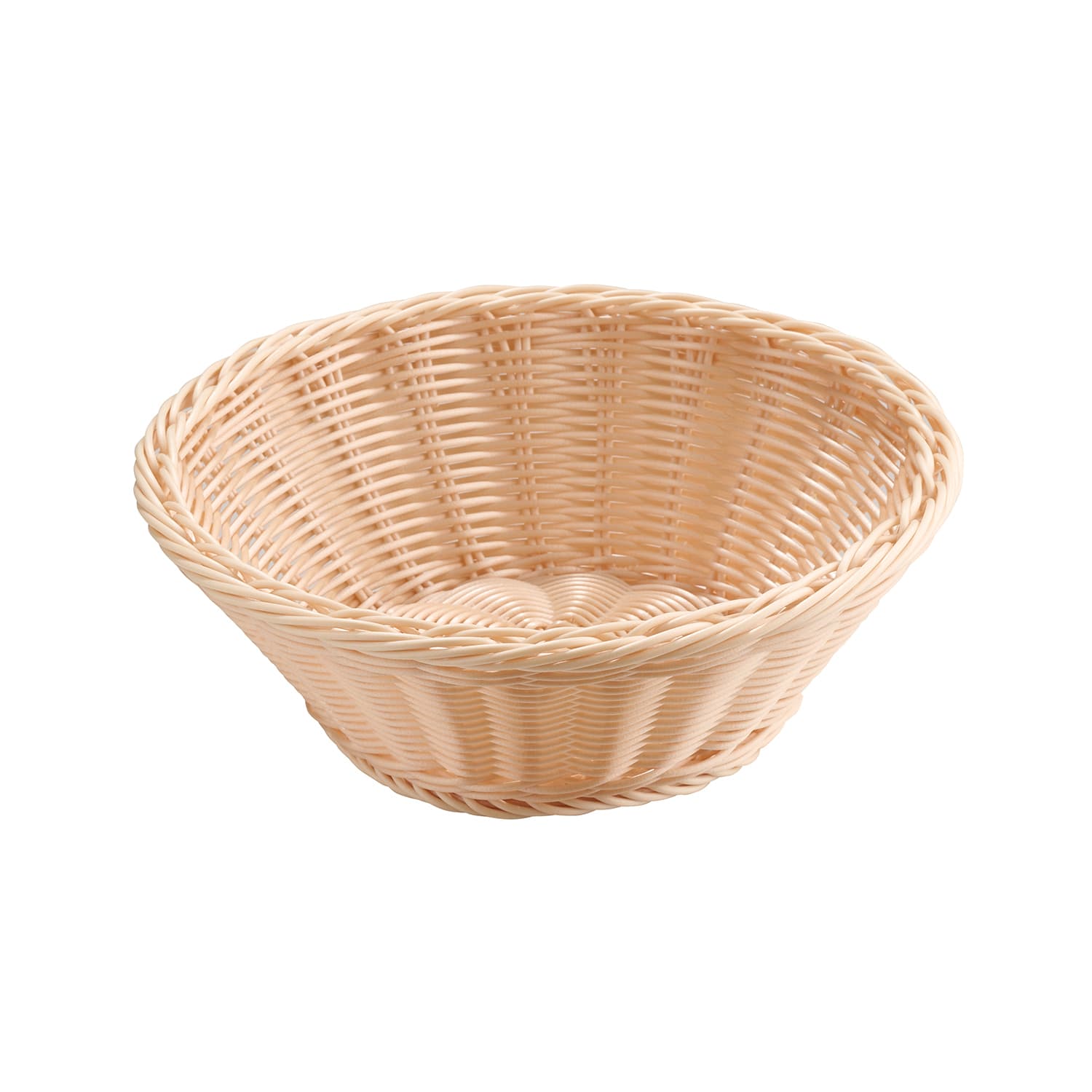 Poly rattan kosár ca. átm. 25,5 cm, height 8,5 cm