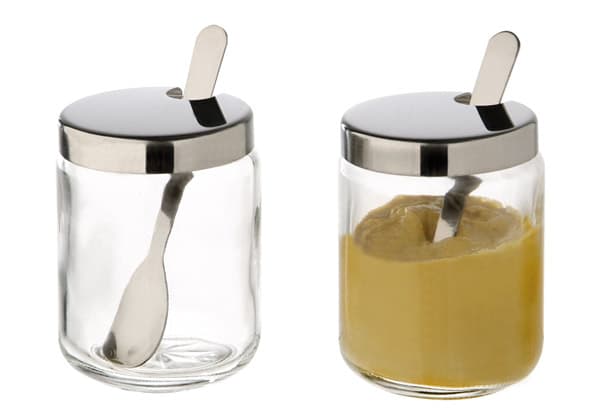 2 db. szett mustársárga-glasses je átm. 5 cm, M: 6 cm, 70 ml