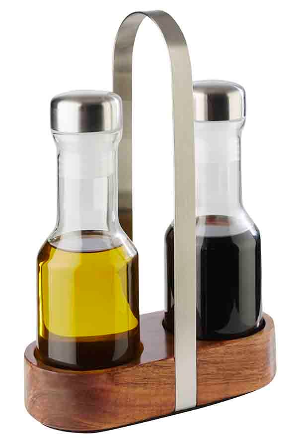 Oil- & vinegar-menage 16 x 7,5 cm, M: 24,5 cm