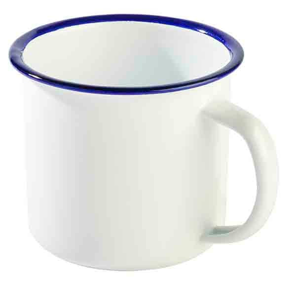 Enamelware beaker átm. 9 cm, m: 8 cm, 0,35 l