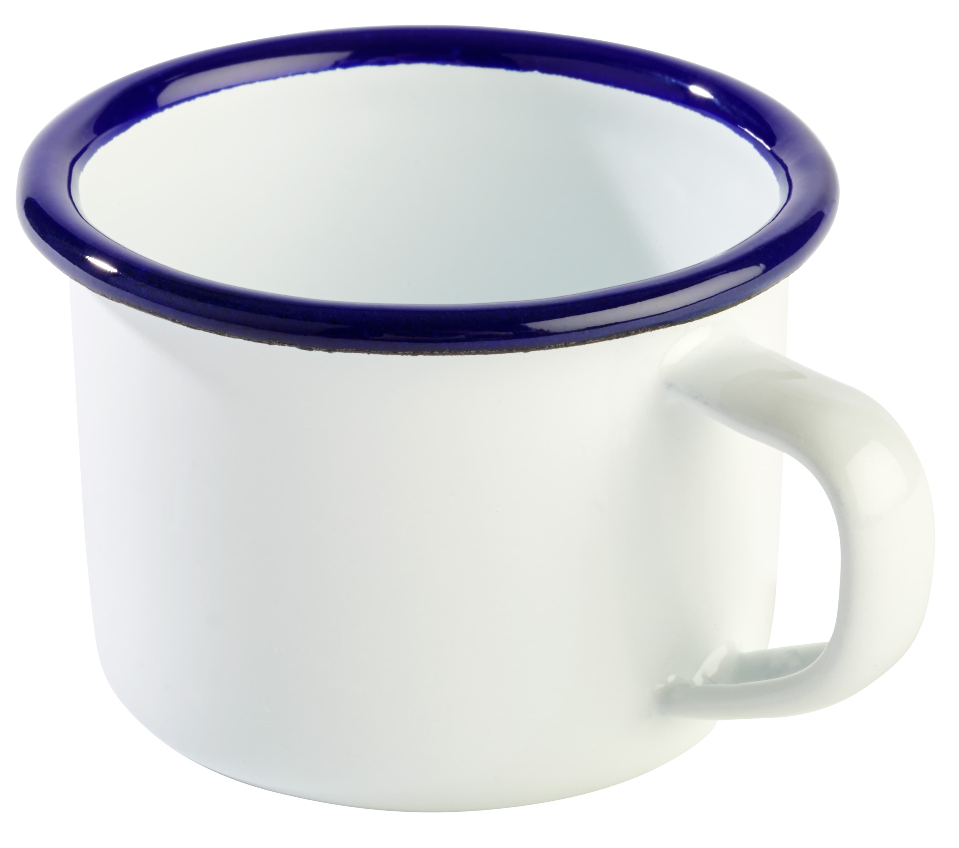 Enamelware beaker átm. 7 cm, m: 5 cm, 0,1 l