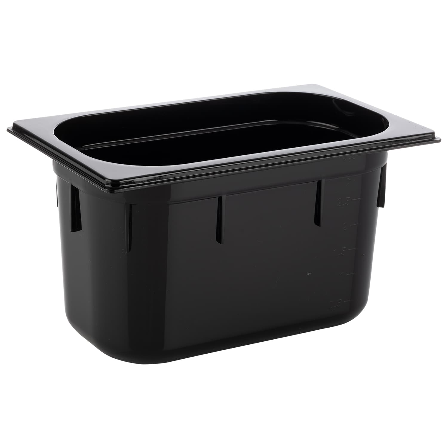 GN 1/4 container fekete 26,5 x 16,2 cm, depth: 150 mm