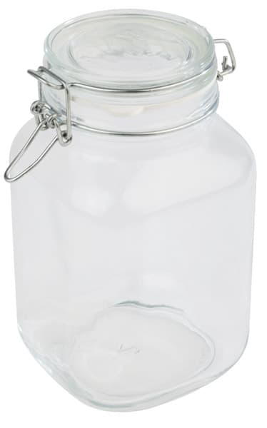 Üvegtégely 12 x 12 cm, M: 22 cm, 2 Liter