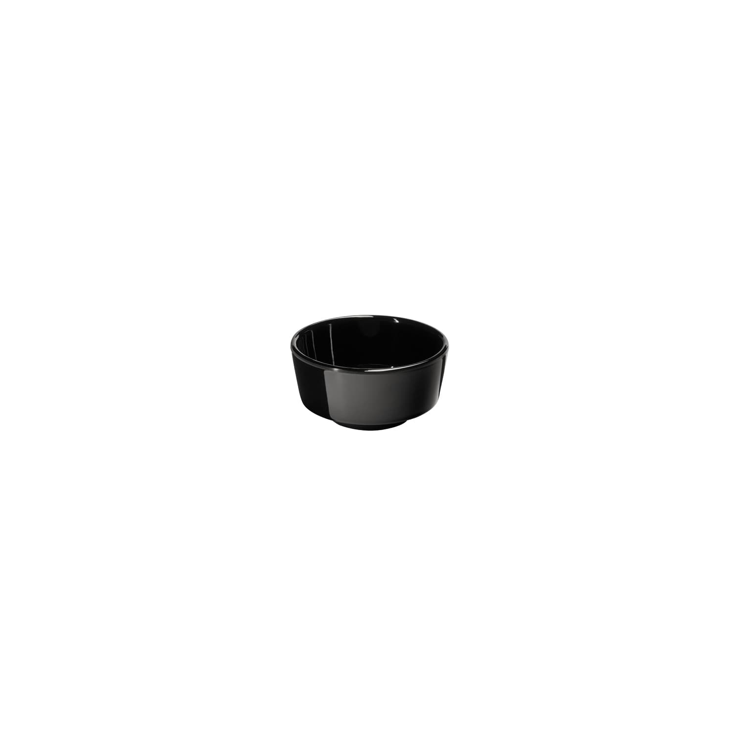 Float tál, kerek fekete átm. 9 cm, m: 4,5 cm