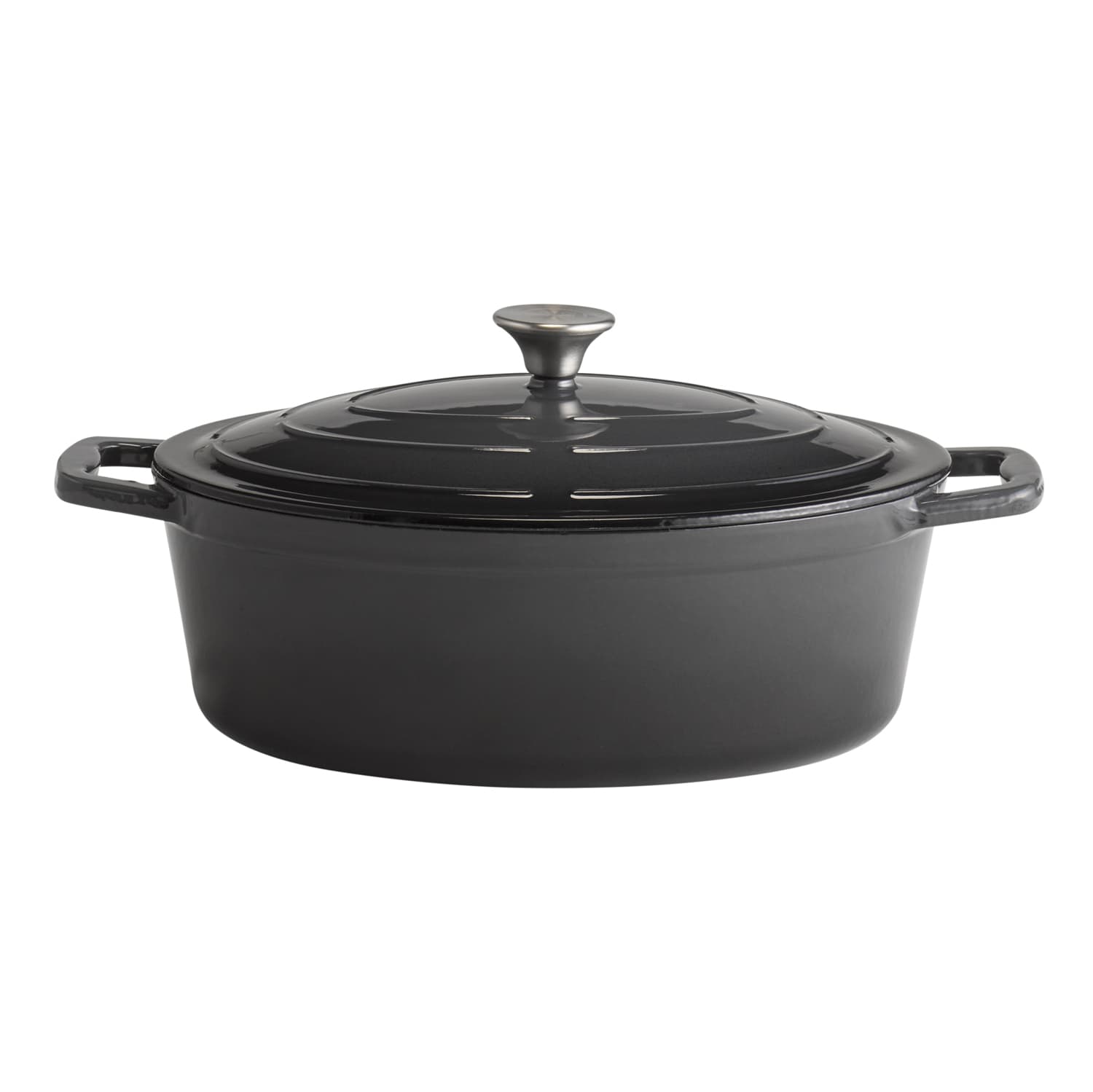 5 Stars roaster fedővel antracit 33 x 25 cm, m: 11 cm (oval)