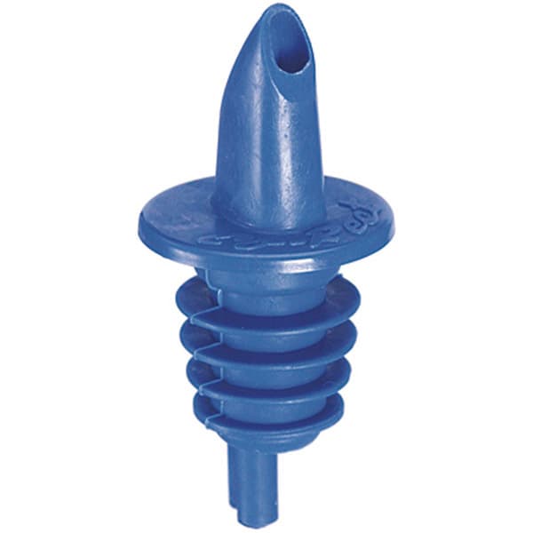 6 db. szett free flow pourers consisting of 2 blue, 2 red