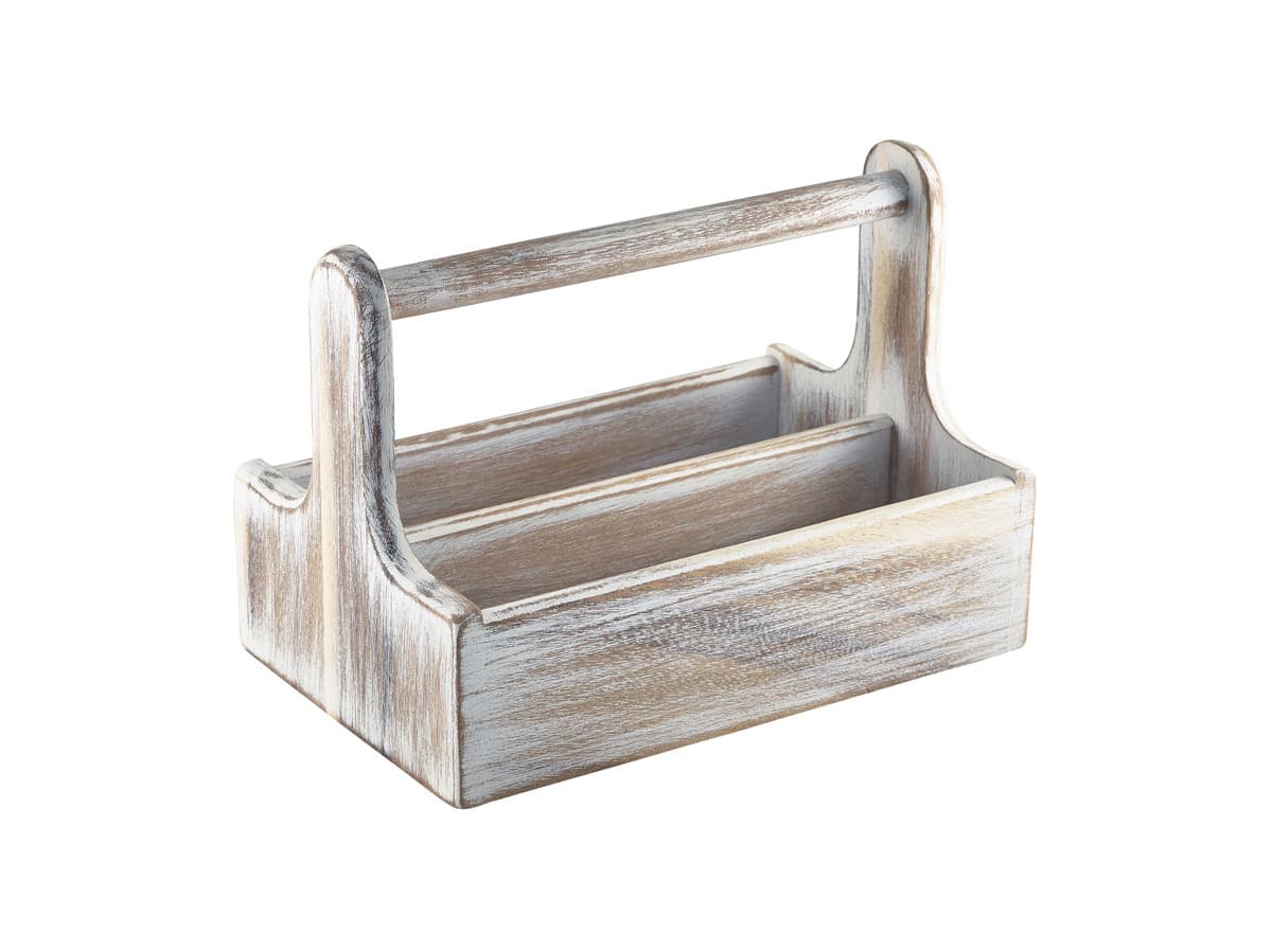 Fa table tartó füles fehér 25x15,3x18cm