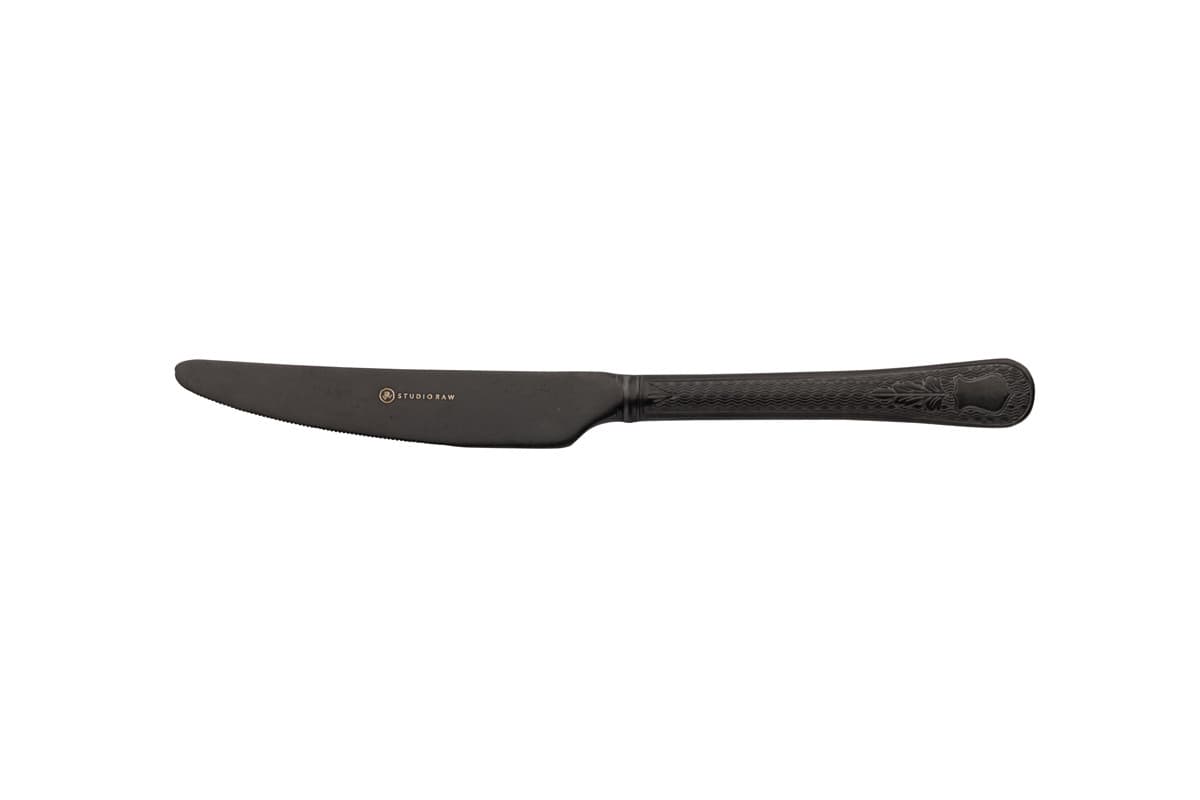 Studio Raw Classic Black desszertkés 20,7 cm