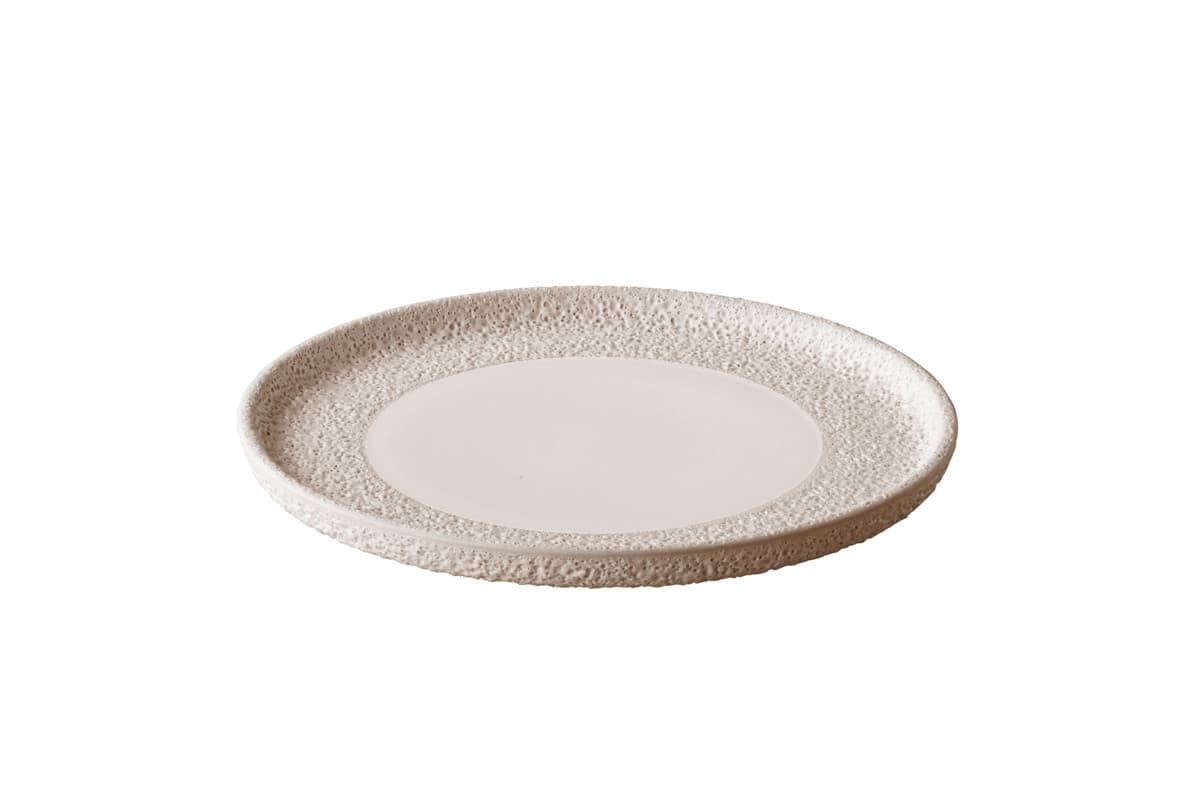 Studio Raw Vulcanic lapostányér fehér 22 cm