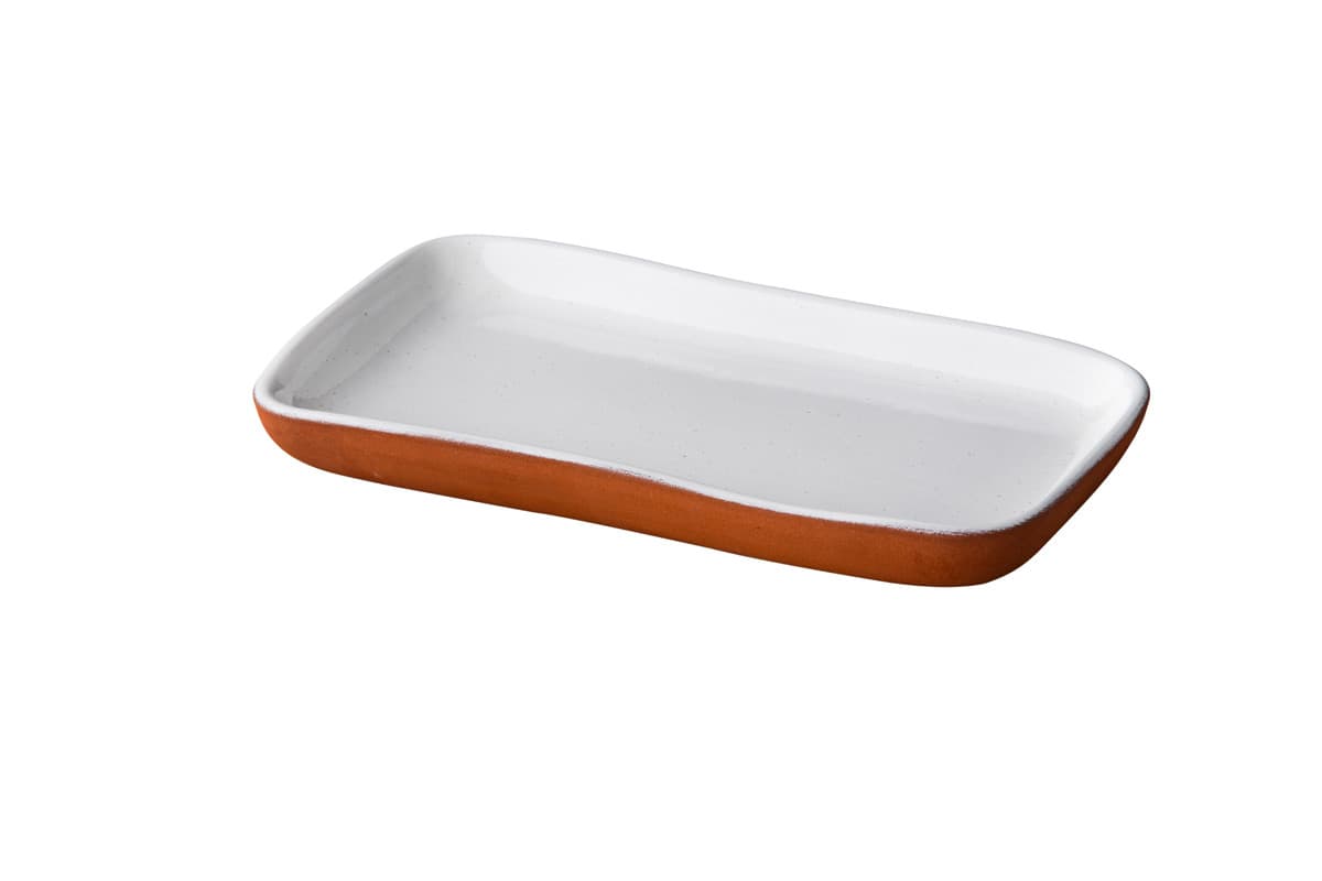 Stoneheart snack tapas tányér 20 x 12 cm fehér