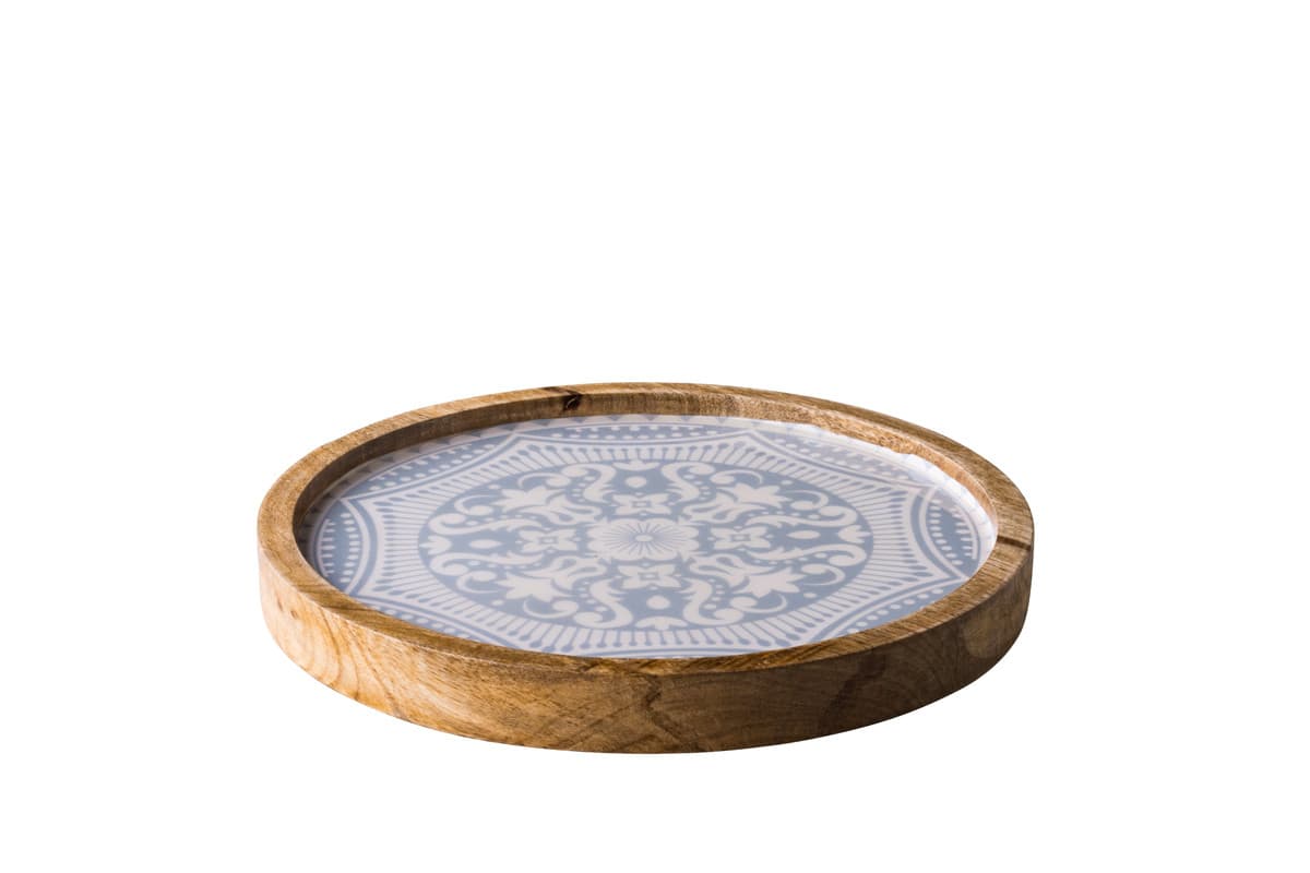 Tányér Marrakech mangófa kék 25 cm