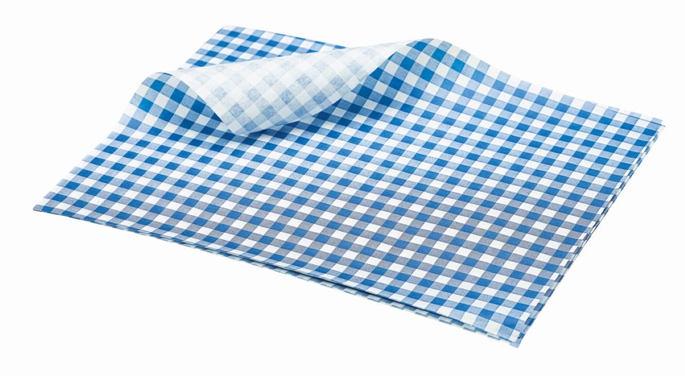 Zsírálló papír gingham 500db, piros, 25 x 20 cm