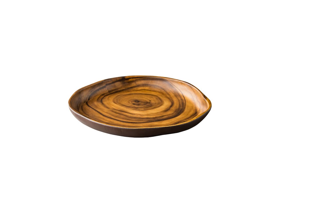 African wood kerek tányér, 24 x 24,5 x 3 cm