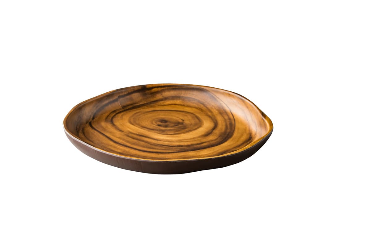 African wood kerek tányér, 30 x 30 x 4 cm