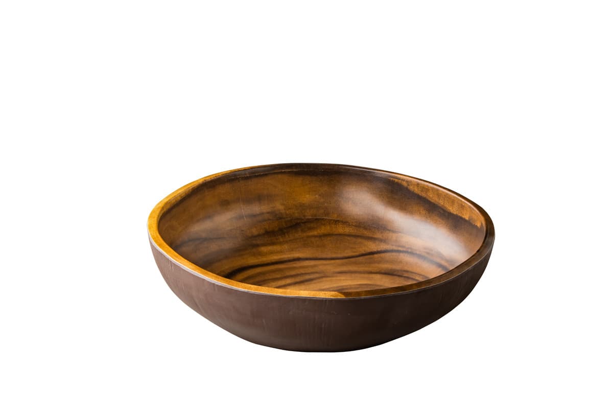 African wood kerek melamin büfétál, 33 x 33 x 9 cm