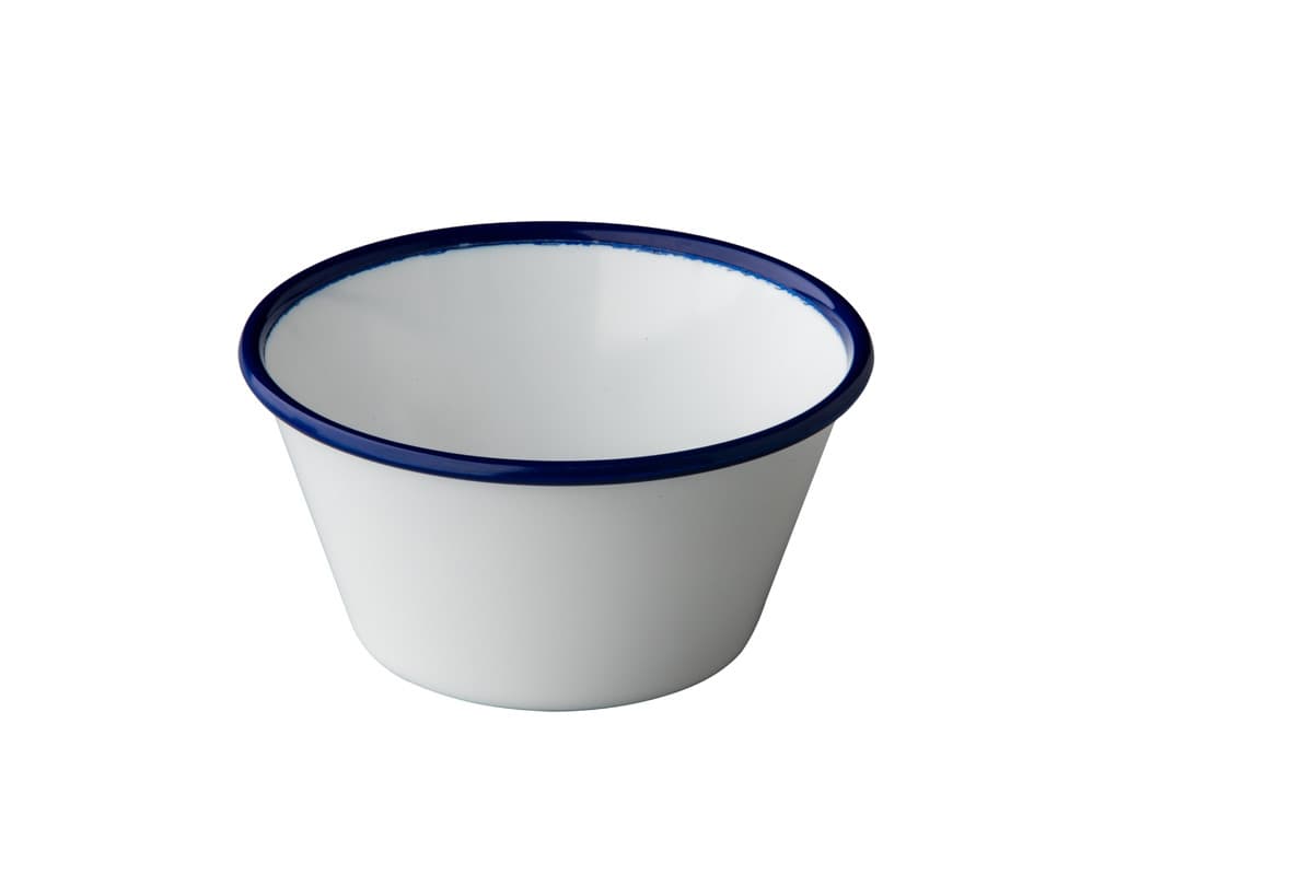 Enamel-look tál, 12,5 cm