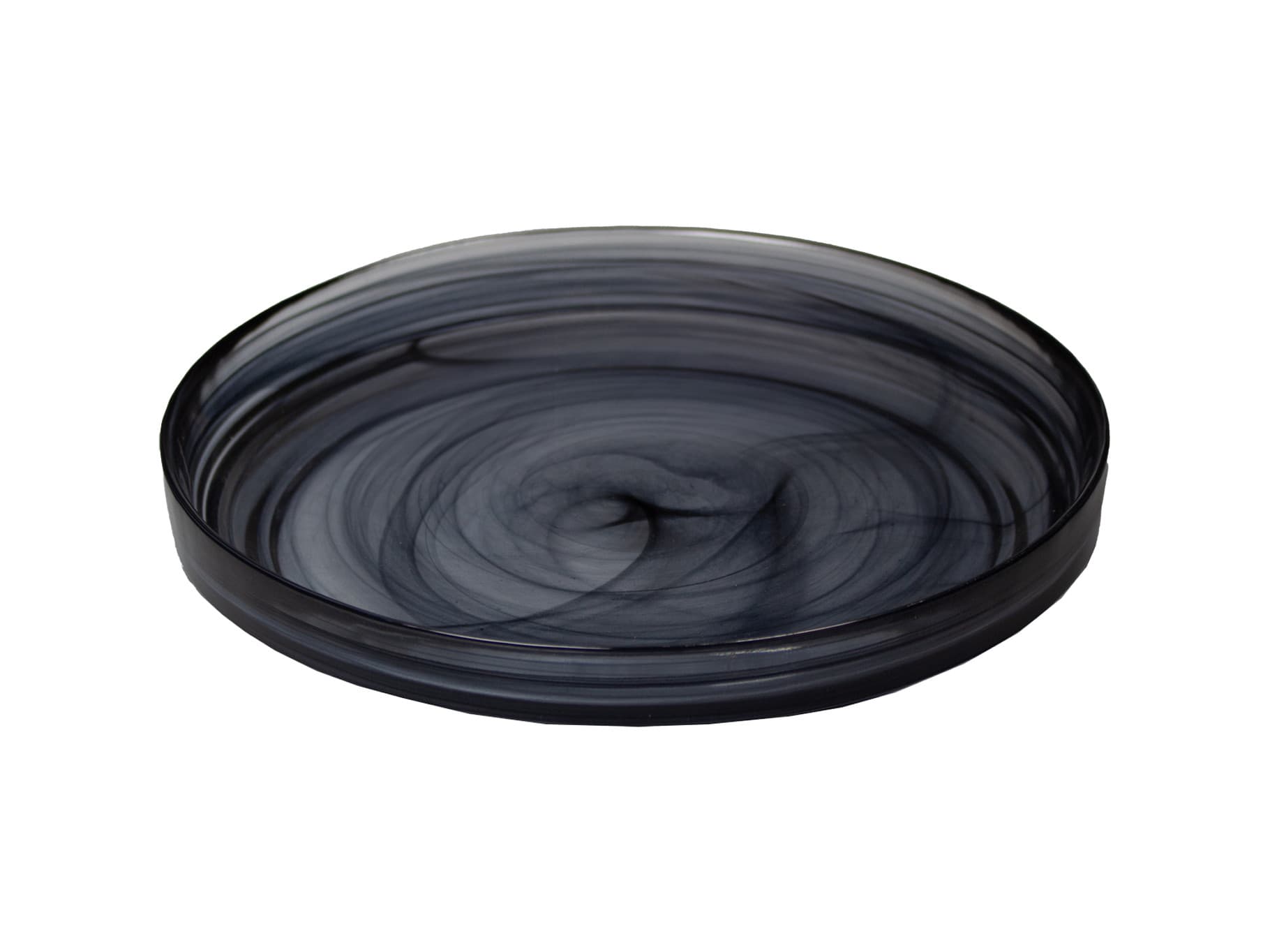 Swirl rakásolható tányér magasított peremmel, fekete, 25,4 cm