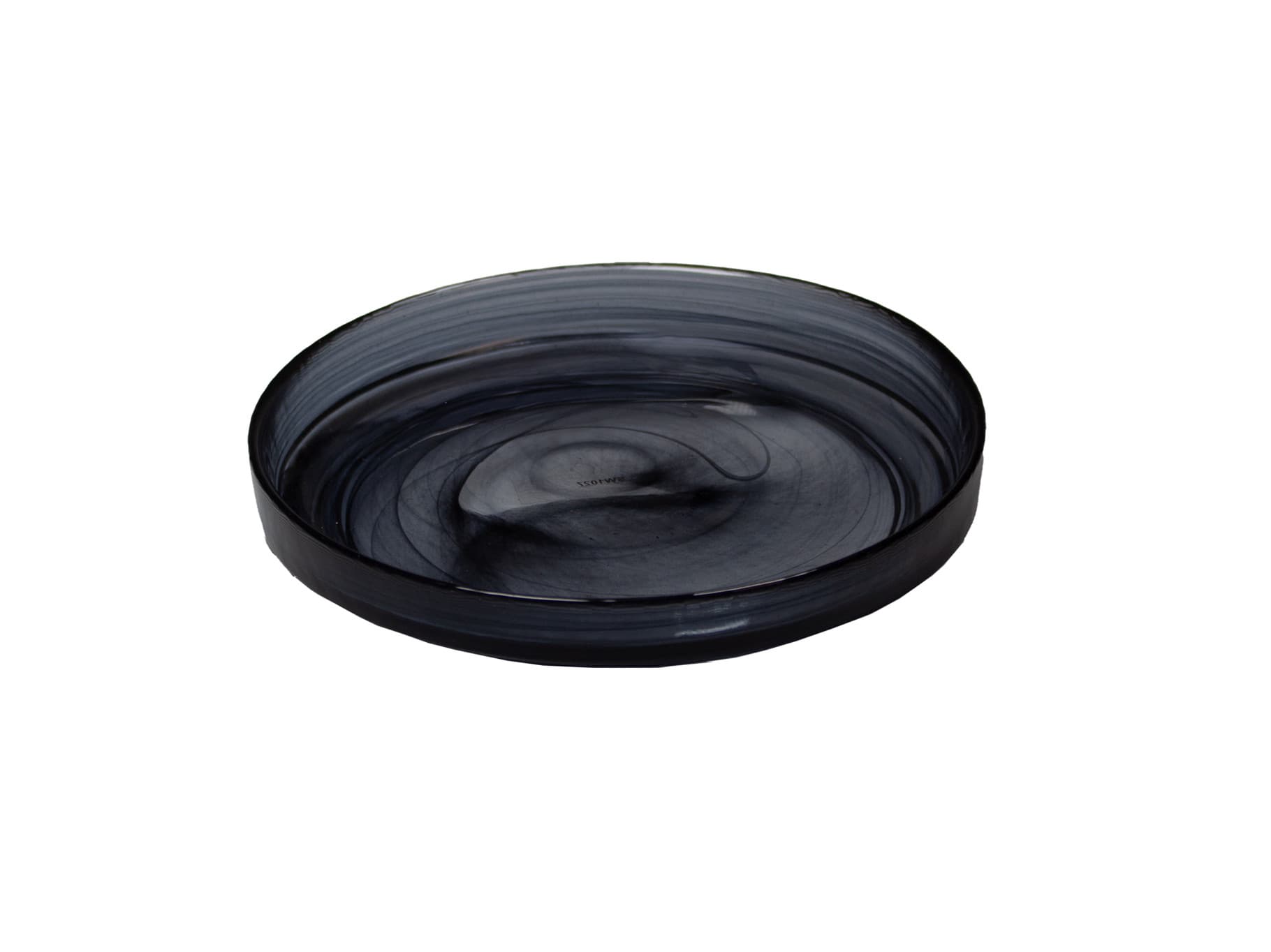 Swirl rakásolható tányér magasított peremmel, fekete, 16,2 cm