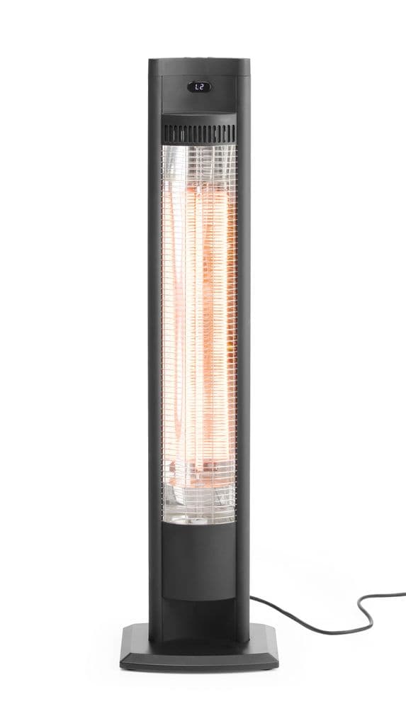 Tornado infravörös hősugárzó - Fekete - 230V/2000W - 210x270x(H)1060mm