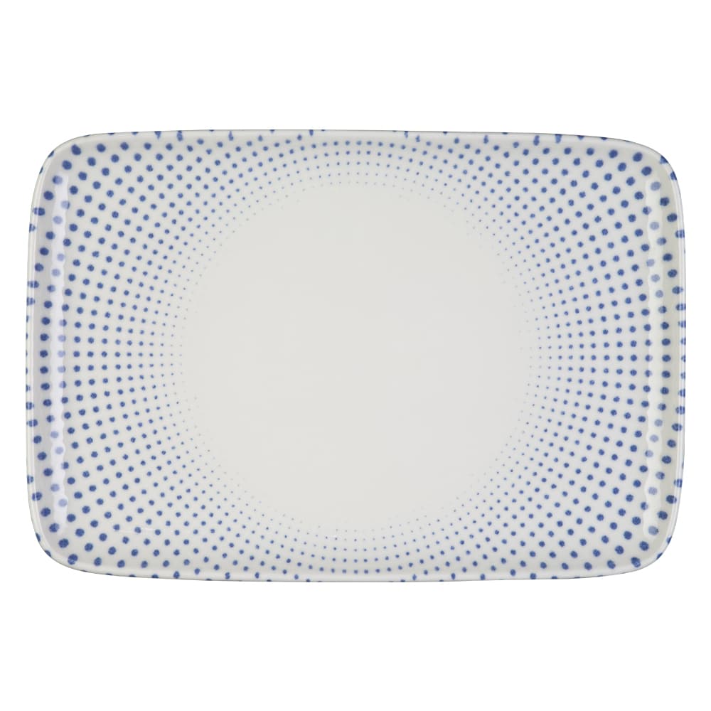 Harmony Blue Quadro 37 cm Rectangle Plate