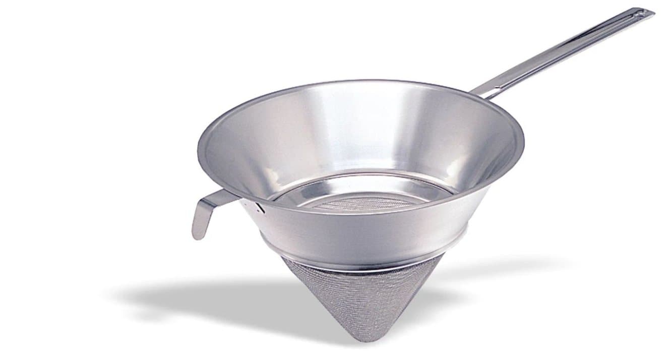 China cap strainer 24 cm stainless steel with 0.7 mm mesh