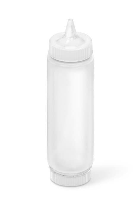 24-ounce Traex® FIFO clear squeeze dispenser with clear single tip and clear base cap