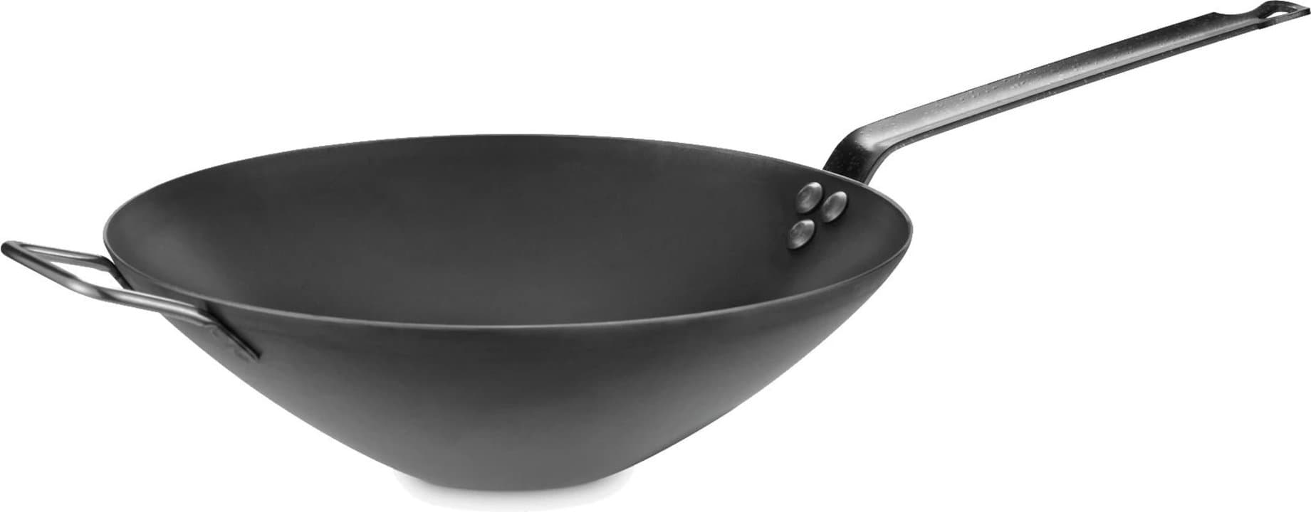 Steel Expert wok 30 cm wide 9.5 cm deep carbon steel induction-ready