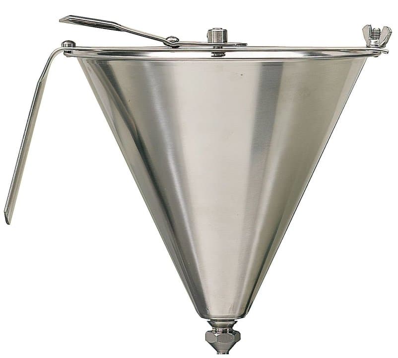 Confectionery funnel 1 liter 4 mm opening with 6 mm interchangeable nozzle