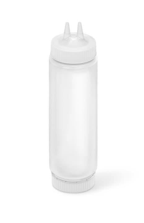 24-ounce Traex® FIFO clear squeeze dispenser with clear Twin Tip™ and clear base cap