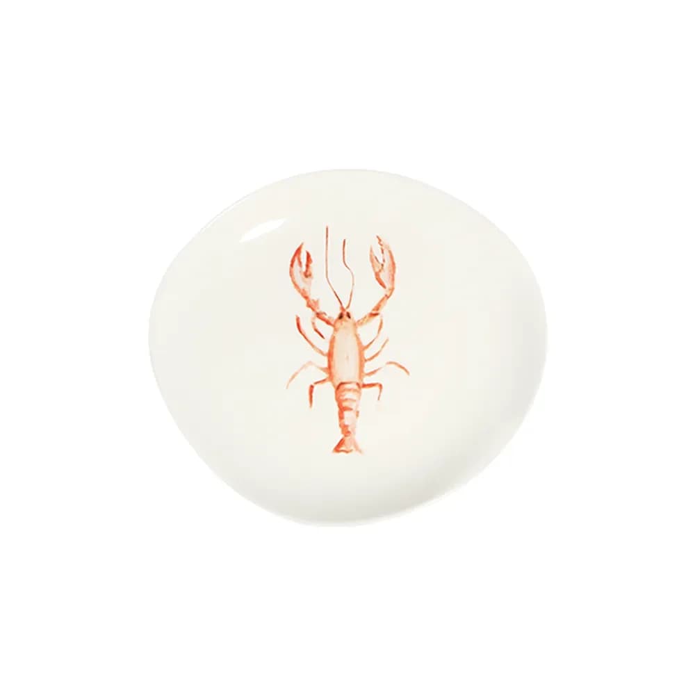 Lobster Coral Pebble lapostányér 21 x 19 cm