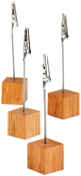 Étlap/kártyatartó, 4 db. 2,5 x 2,5 cm, m: 12 cm