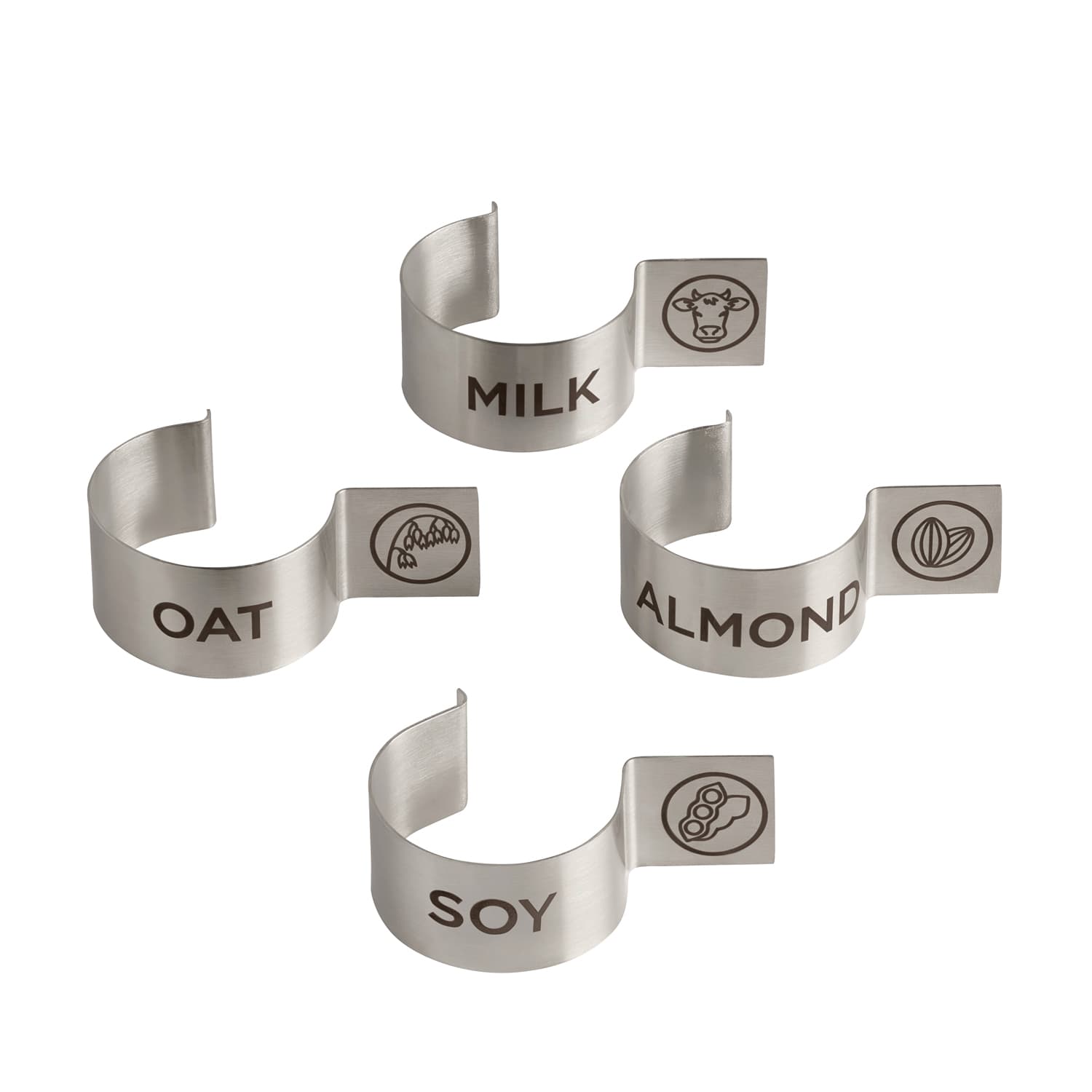 Label clips, készlet: 4 átm. 4,5 cm, m: 2,5 cm