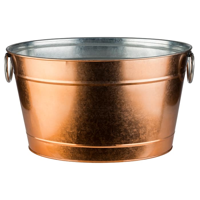 Tin beverage tub rézszín 40 x 28 cm, m: 22 cm
