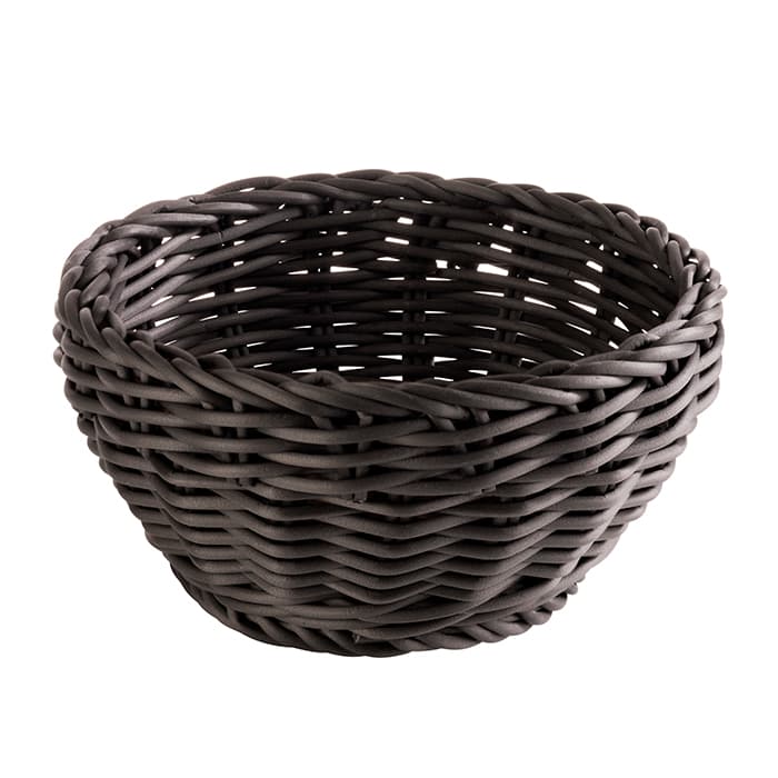 Kosár fekete átm. 16 cm, m: 8 cm
