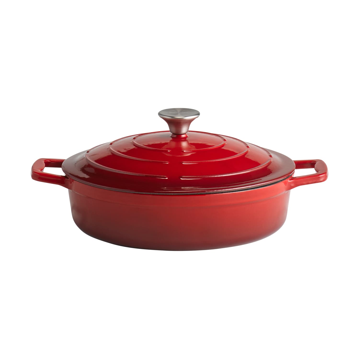 5 Stars roaster fedővel piros átm. 28 cm, m: 7 cm, 3 l