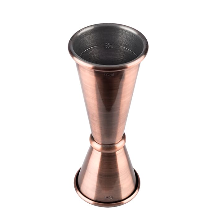 Jigger rézszín átm. 4,5 cm, m: 11,5 cm