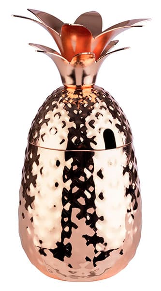 Pineapple barrel bögre rézszín átm. 9 cm, m: 19 cm