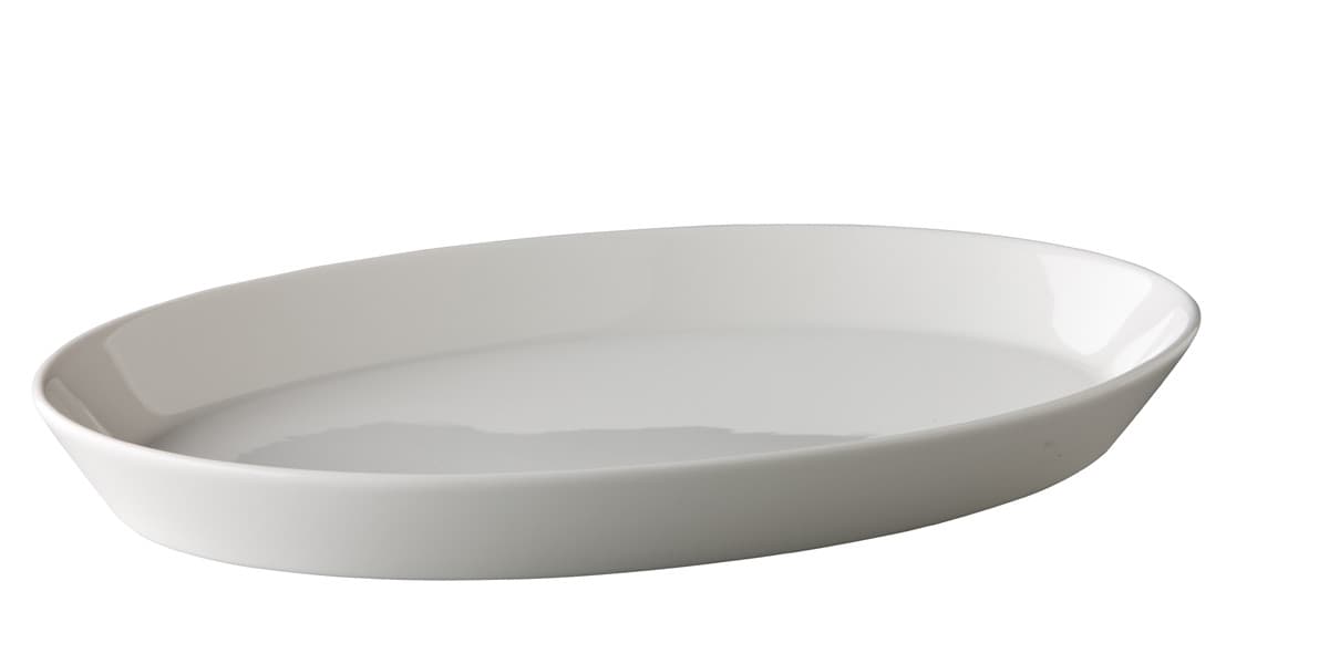 Ovális tányér magasított peremmel 19,1 cm