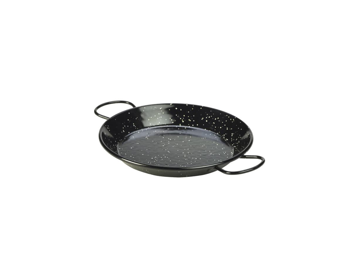 Fekete zománcozott Paella serpenyő 20 cm