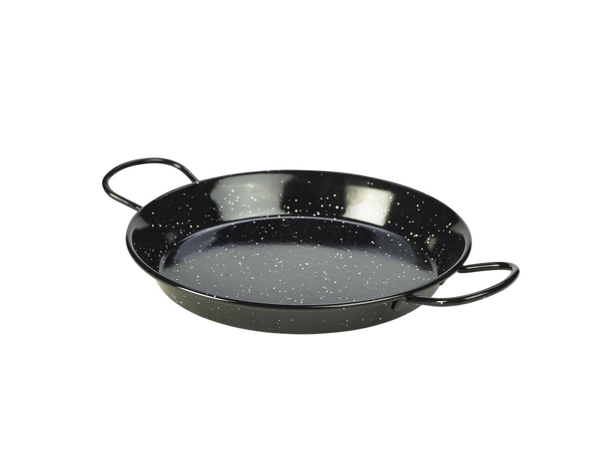 Fekete zománcozott Paella serpenyő 26 cm
