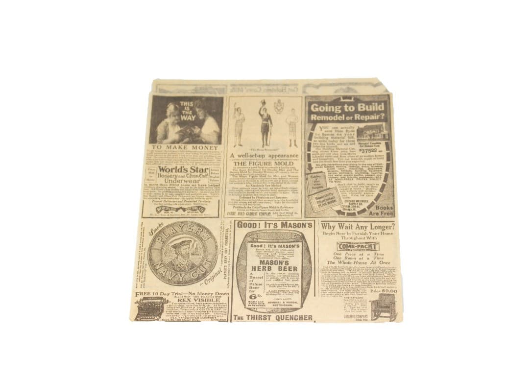 Zsírálló papír bag "Newspaper barna" 500 db