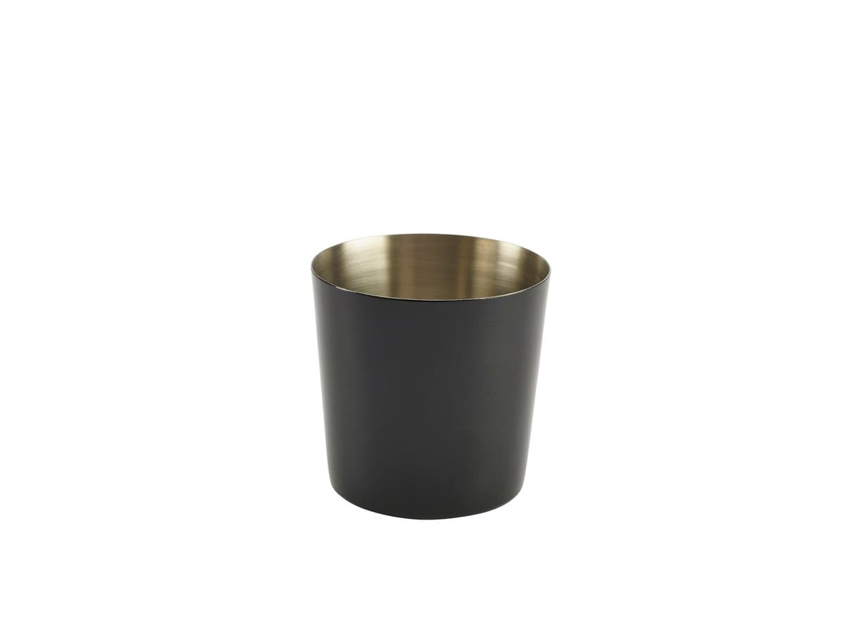 Rozsdamentes acél tálaló csésze fekete plain 8,5 cm