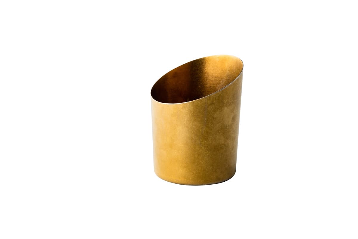 Tálaló ferde vintage csésze, arany, Ø 9,5 cm