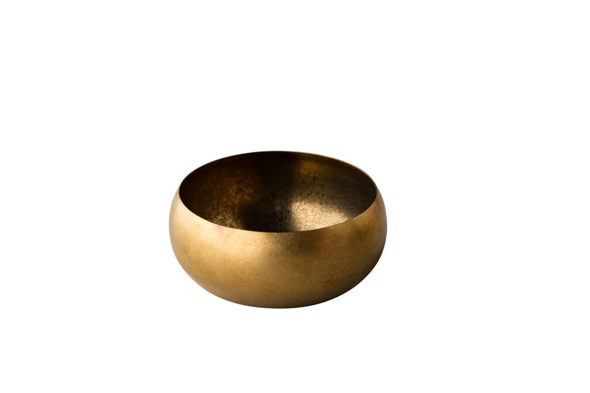 Rozsdamentes acél vintage tál, arany, Ø 10 cm, 40 cl