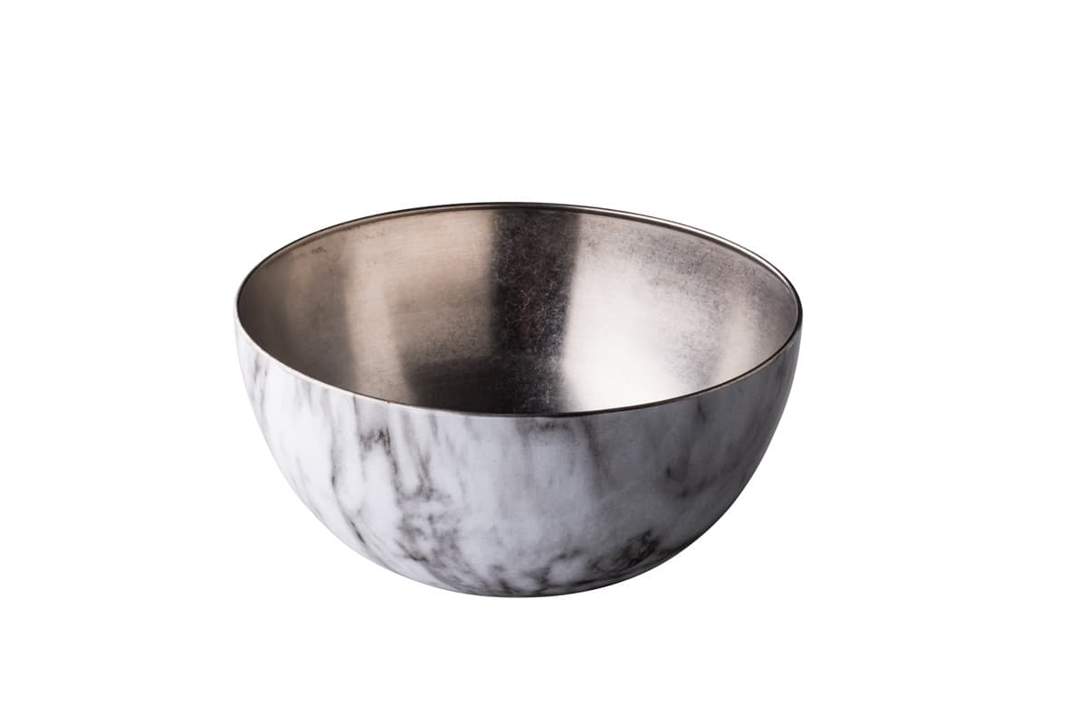 Rozsdamentes acél vintage márvány tál, Ø 25 cm