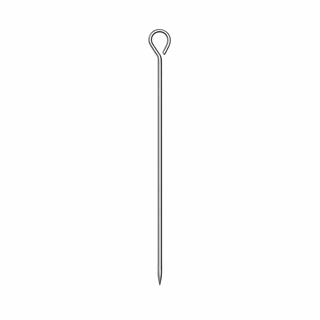 Rozsdamentes acél nyárs , szett 6, 25 cm