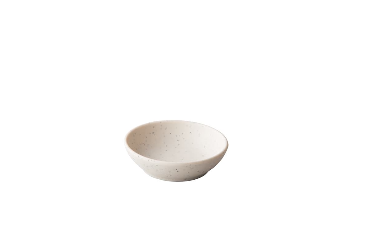 Pebble organikus mártogatós tálka, krém, 6,5 cm