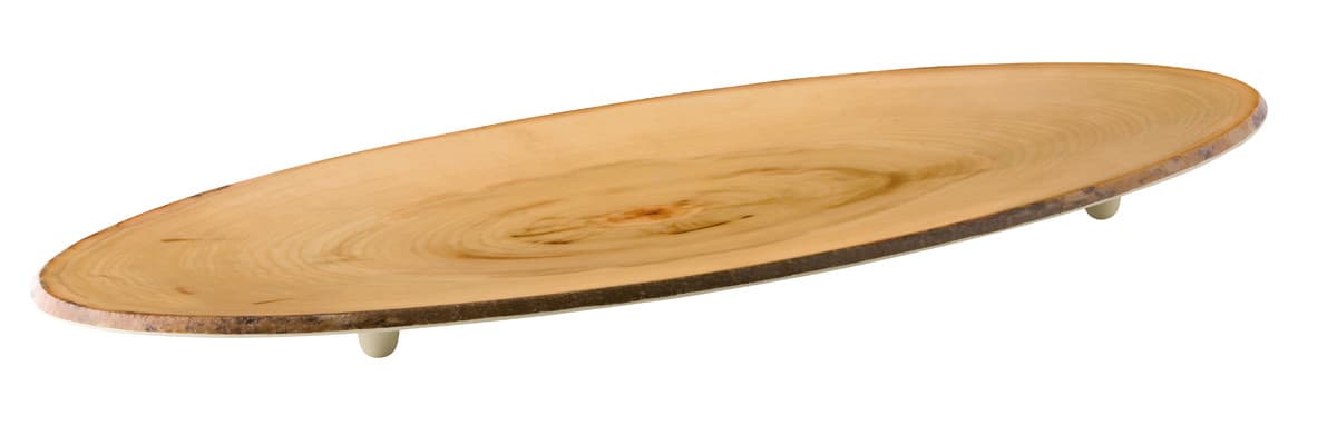 Fa ovális tálca, 65 x 26 cm