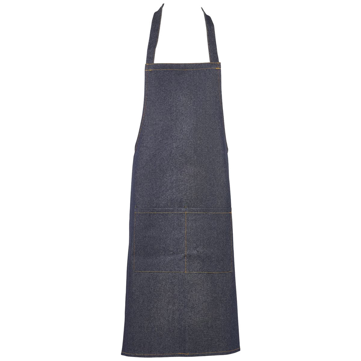 Unwashed denim bib apron, 70 x 90 cm